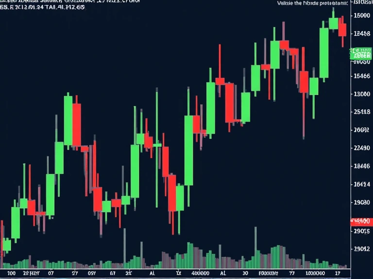Candlestick chart for a specific financial instrument