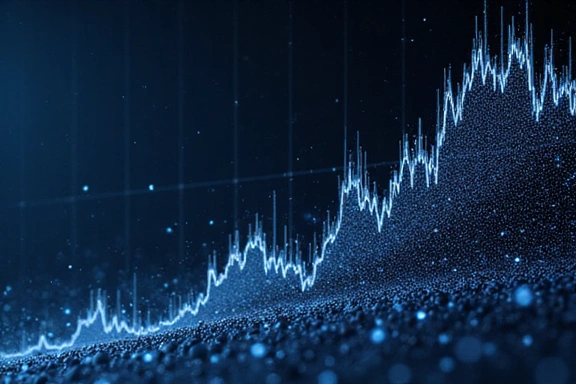 Graph showing cryptocurrency price fluctuations