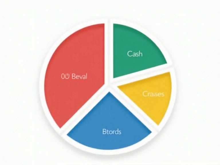 Pie chart illustrating investment portfolio allocation