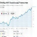 Small chart showing stock market performance
