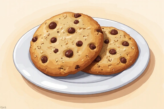 Illustration of various cookies on a plate