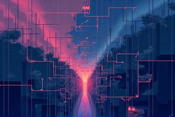 Lost in digital space, abstract illustration of a broken link or a maze